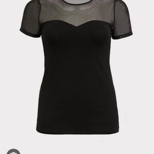 Torrid Foxy Black Mesh Tee